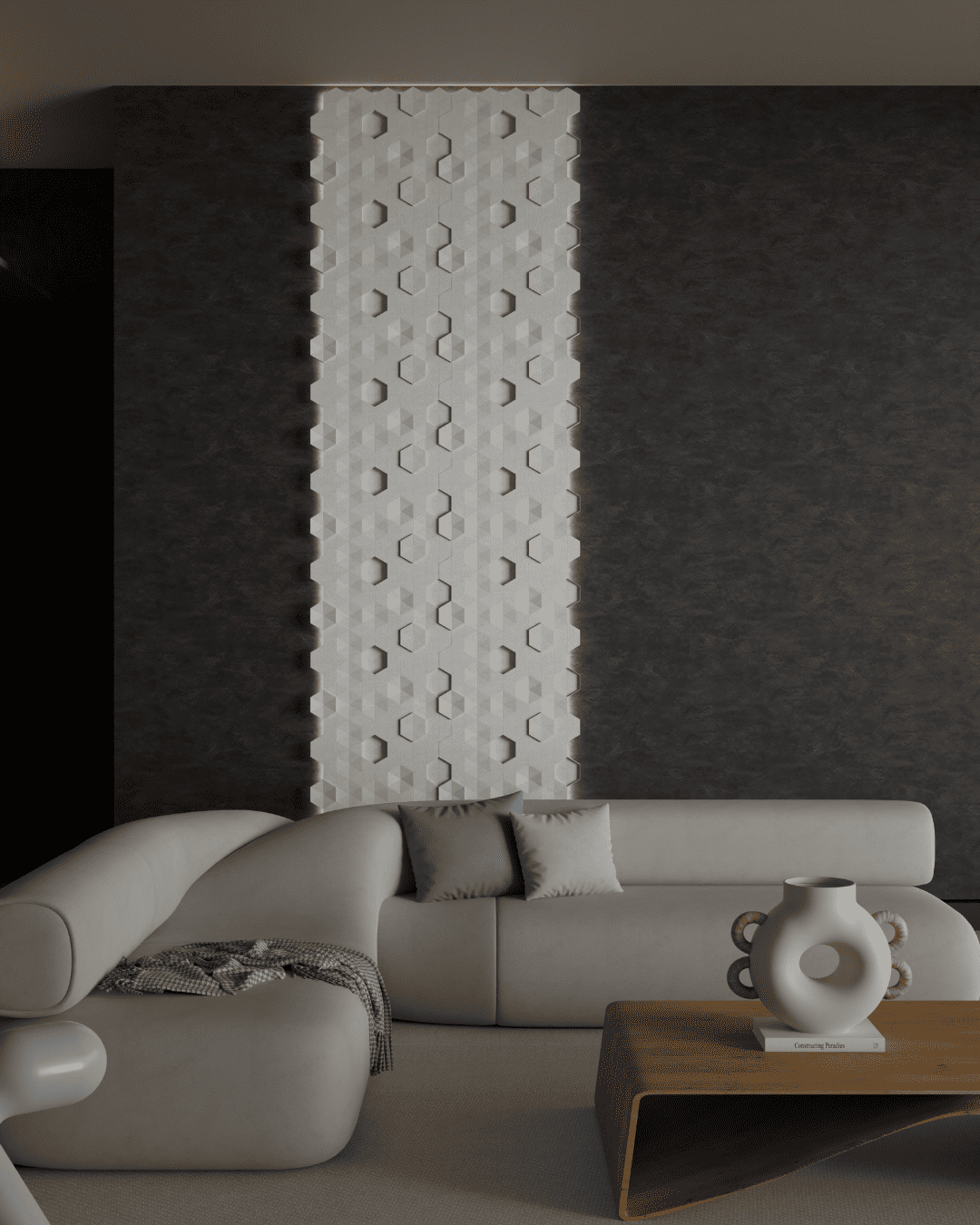 Honeycomb- Feather White